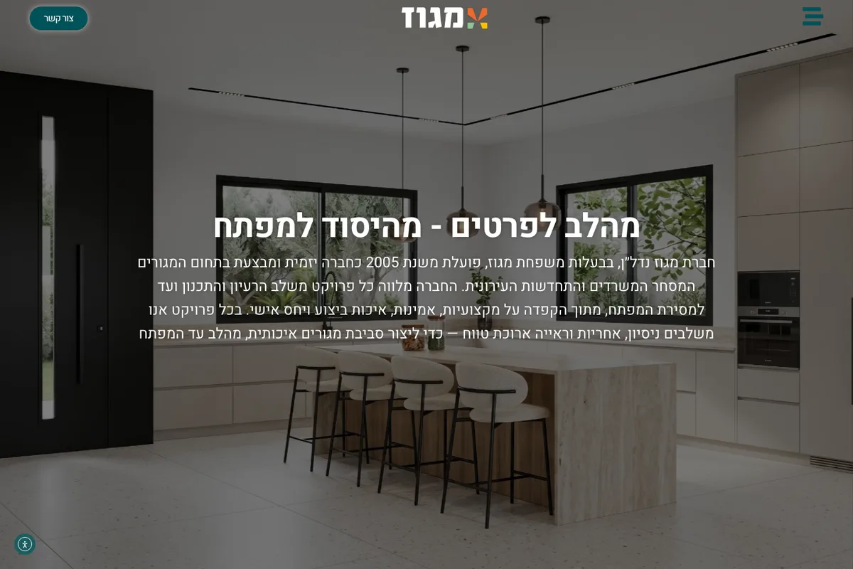 מבט נוסף מהאתר החי של מגוז נדל״ן