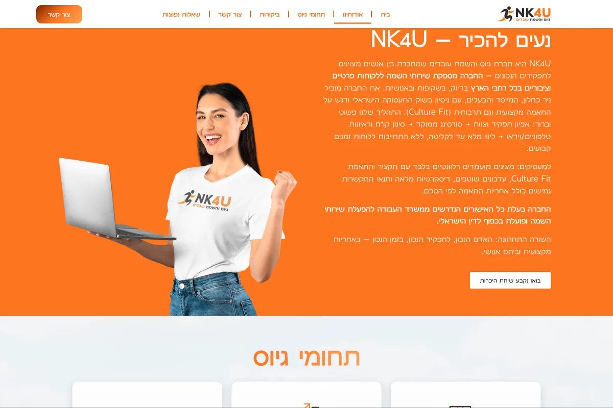 מבט נוסף מהאתר החי של NK4U