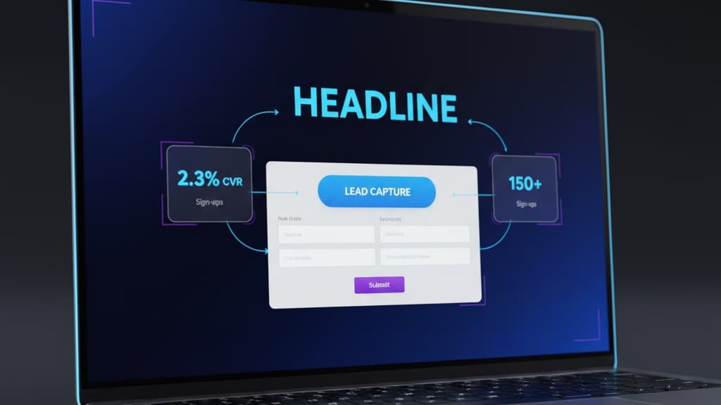 Focused landing page with prominent CTA