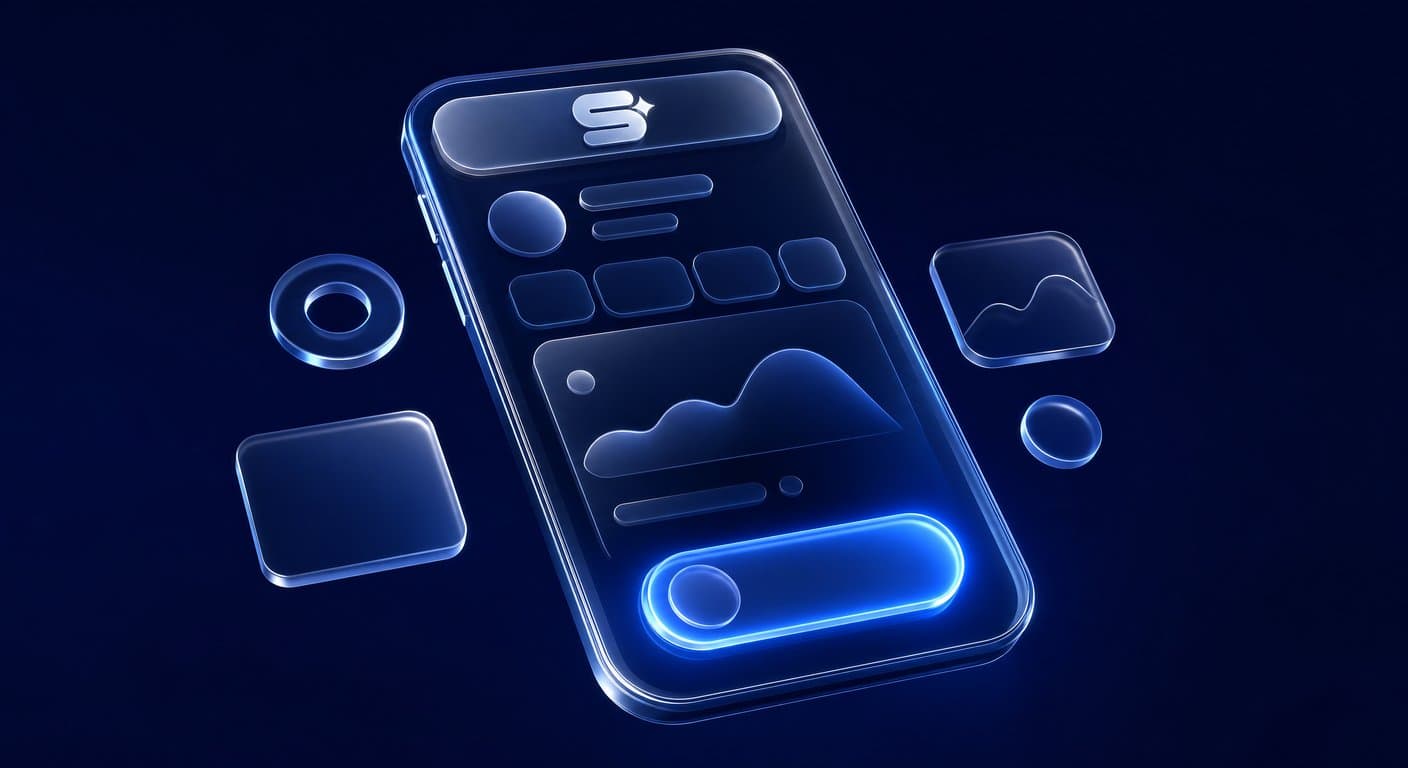 A prominent call-to-action button on a mobile screen next to alternative button versions