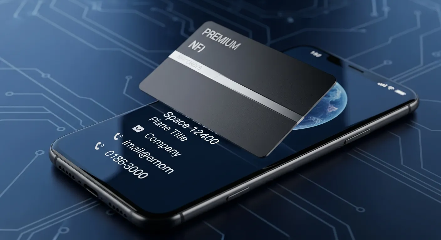 Digital business card with a QR code