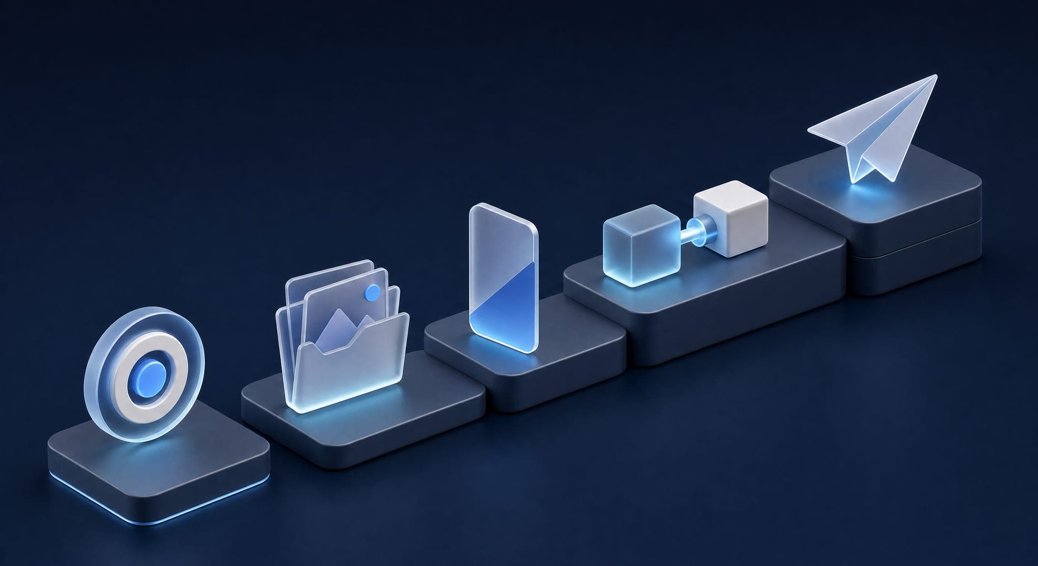 Five steps to making a digital business card: 3D stepping stones from the goal all the way to distribution