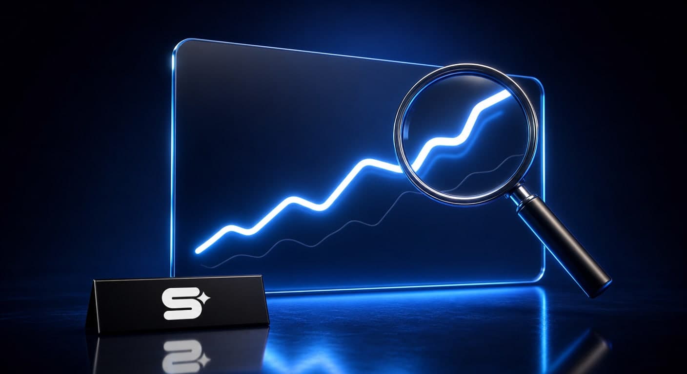 Verifying an SEO company's results: a performance graph under a magnifying glass