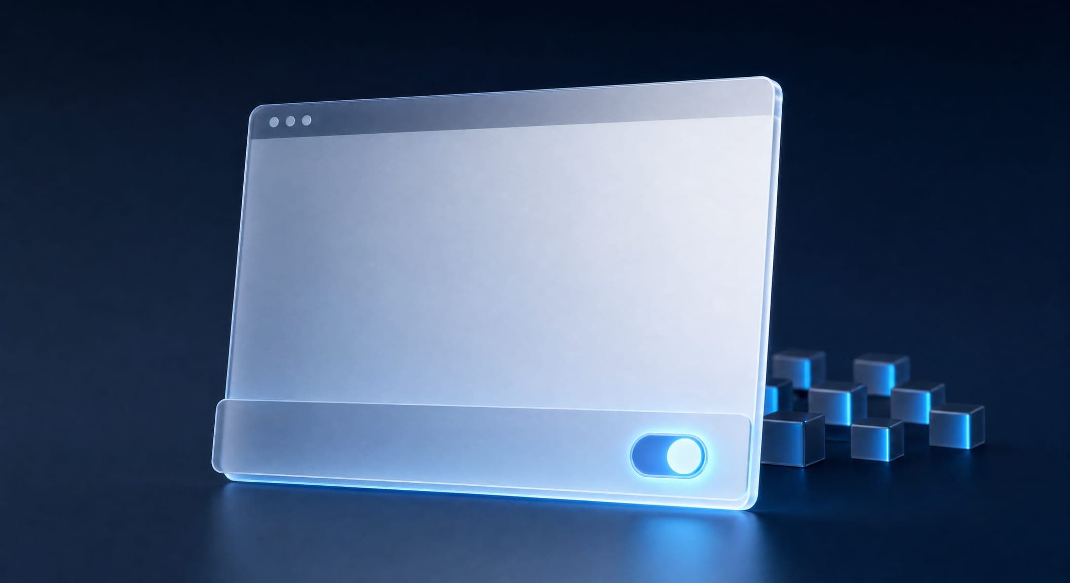 A website screen with a consent banner and an on/off switch, with tracking pixels behind it that light up only after approval