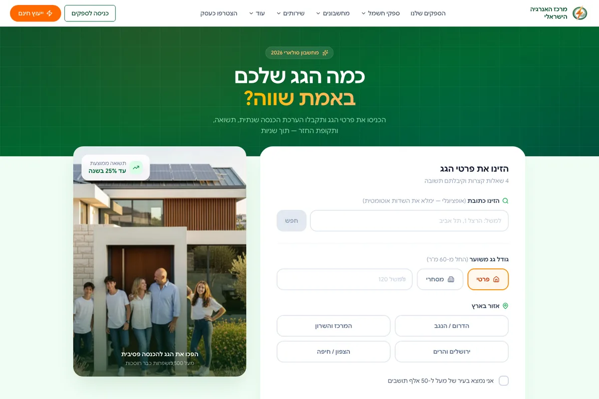 מבט נוסף מהאתר החי של מרכז האנרגיה הישראלי