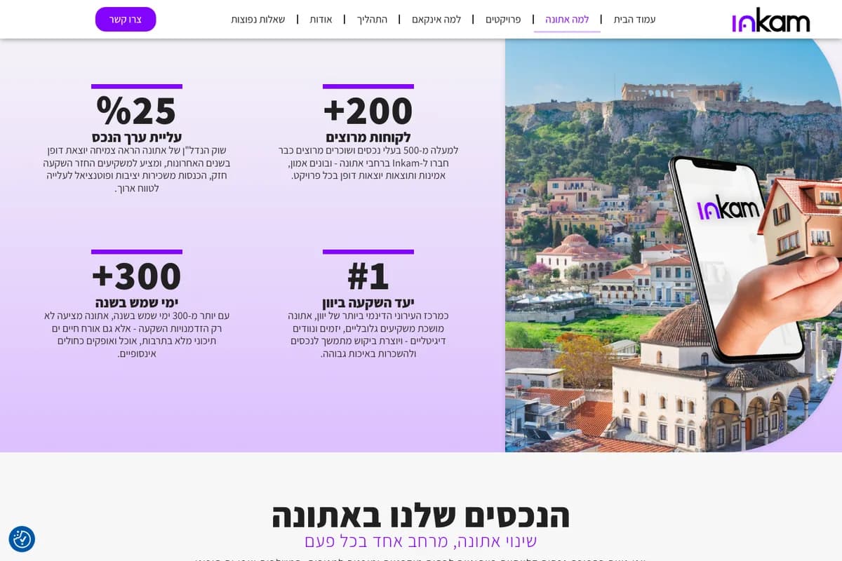 מבט נוסף מהאתר החי של INKAM